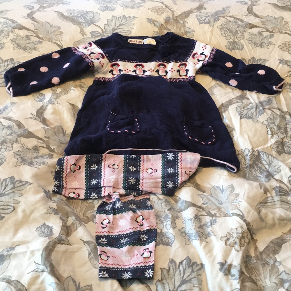 Blueberi Boulevard 4T penguin warm outfit